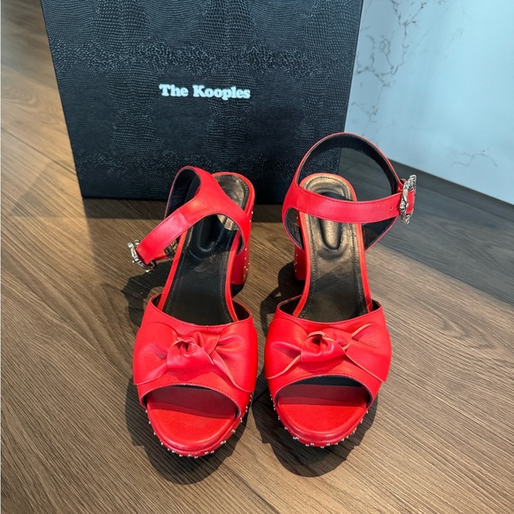The Kooples red knot studded block heels 39 US8.5 boxed with dust bag RRP380! - Picture 8 of 10
